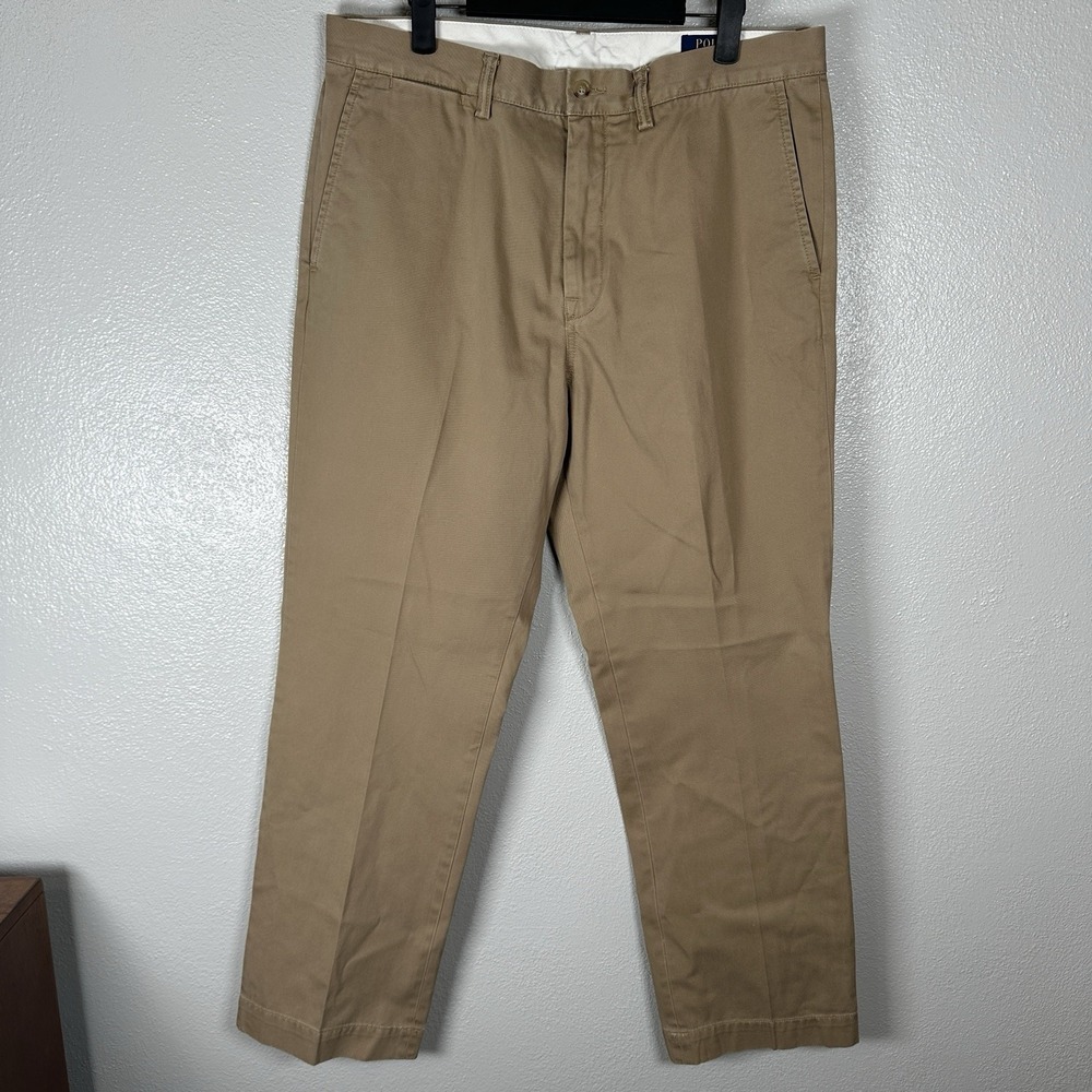 Polo Ralph Lauren Chino Pants Mens 34x30 Classic Fit Cotton‎ Twill Khaki Preppy